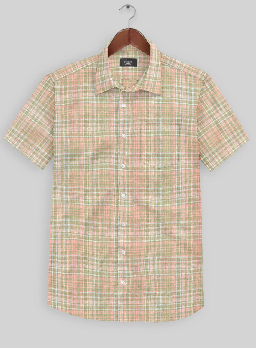 Adolfo Checks Linen Shirt