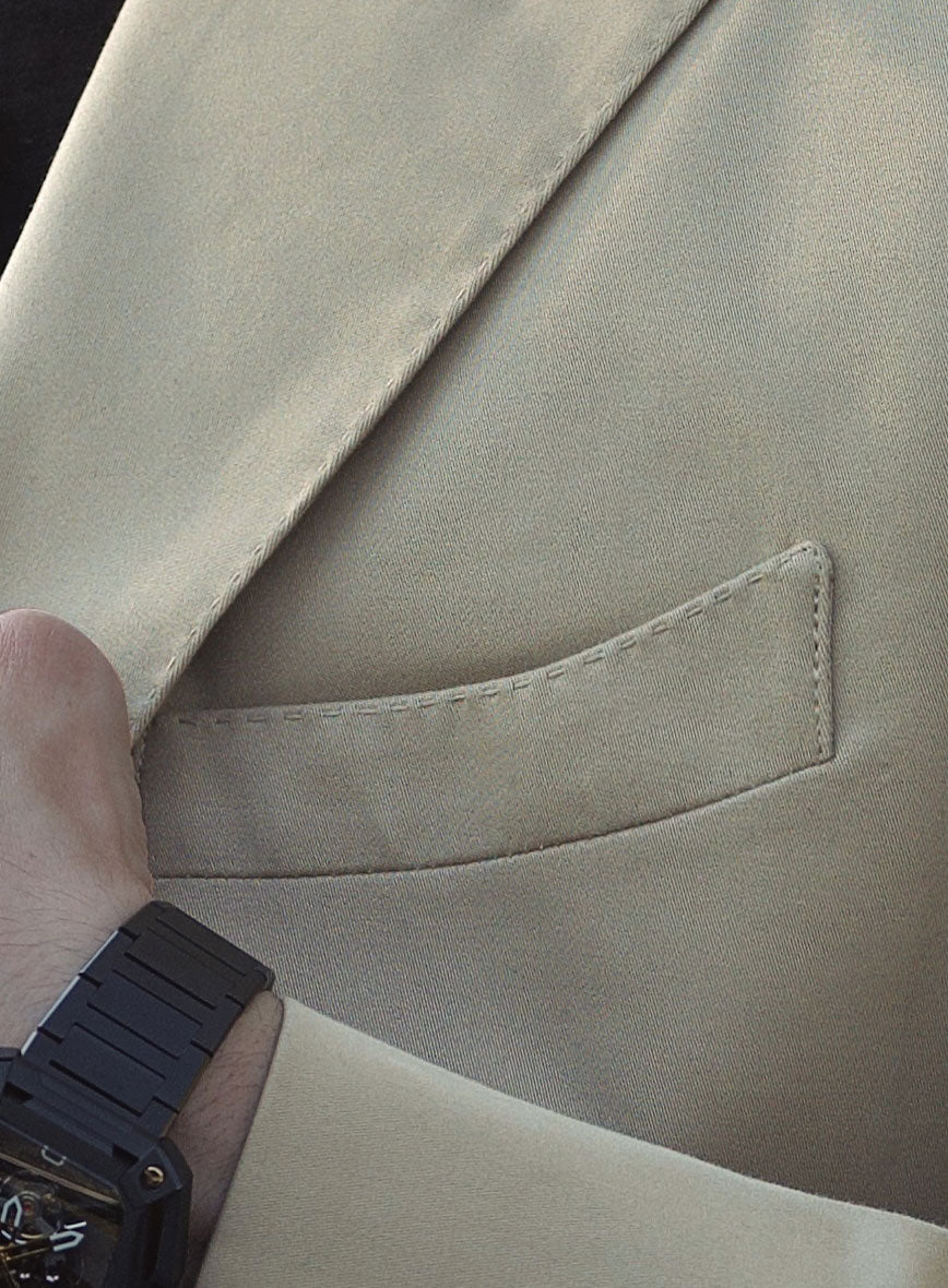 Army Khaki Stretch Chino Jacket - II - Image 4