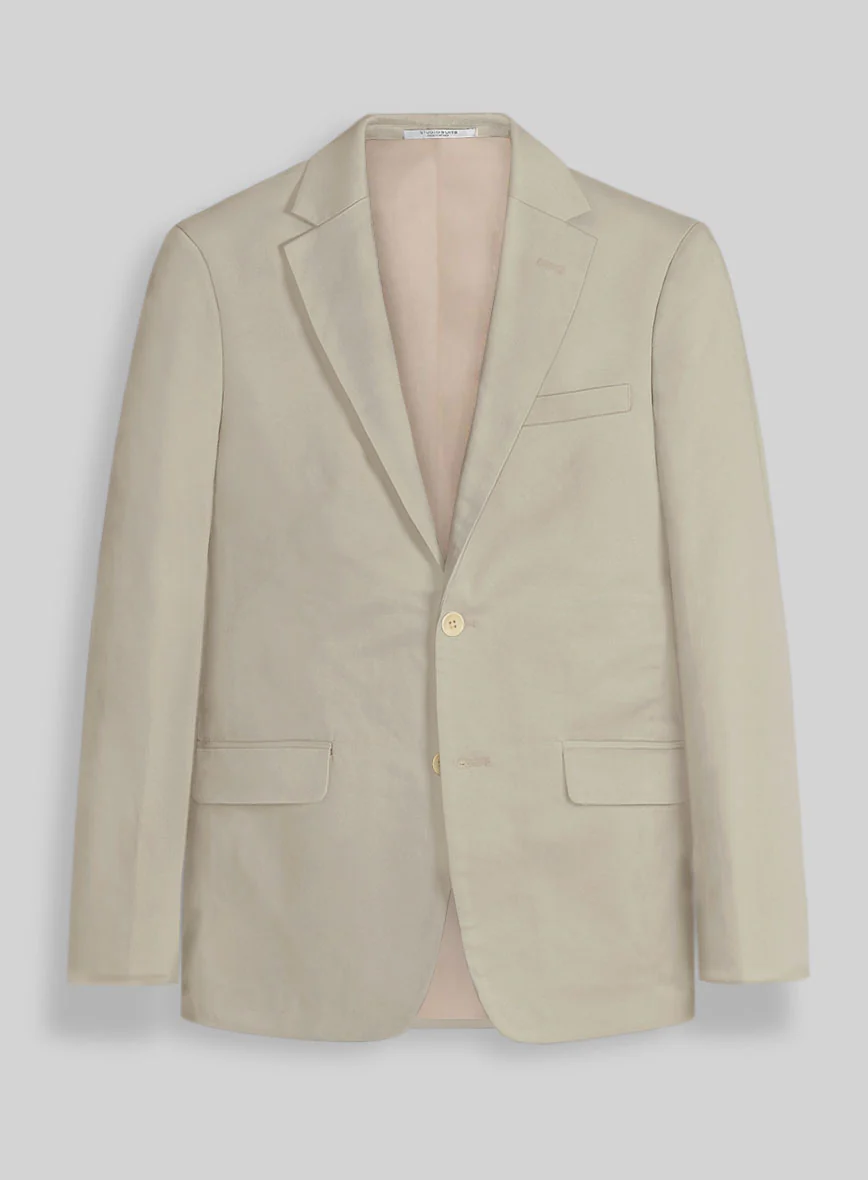 Army Khaki Stretch Chino Suit - Image 3