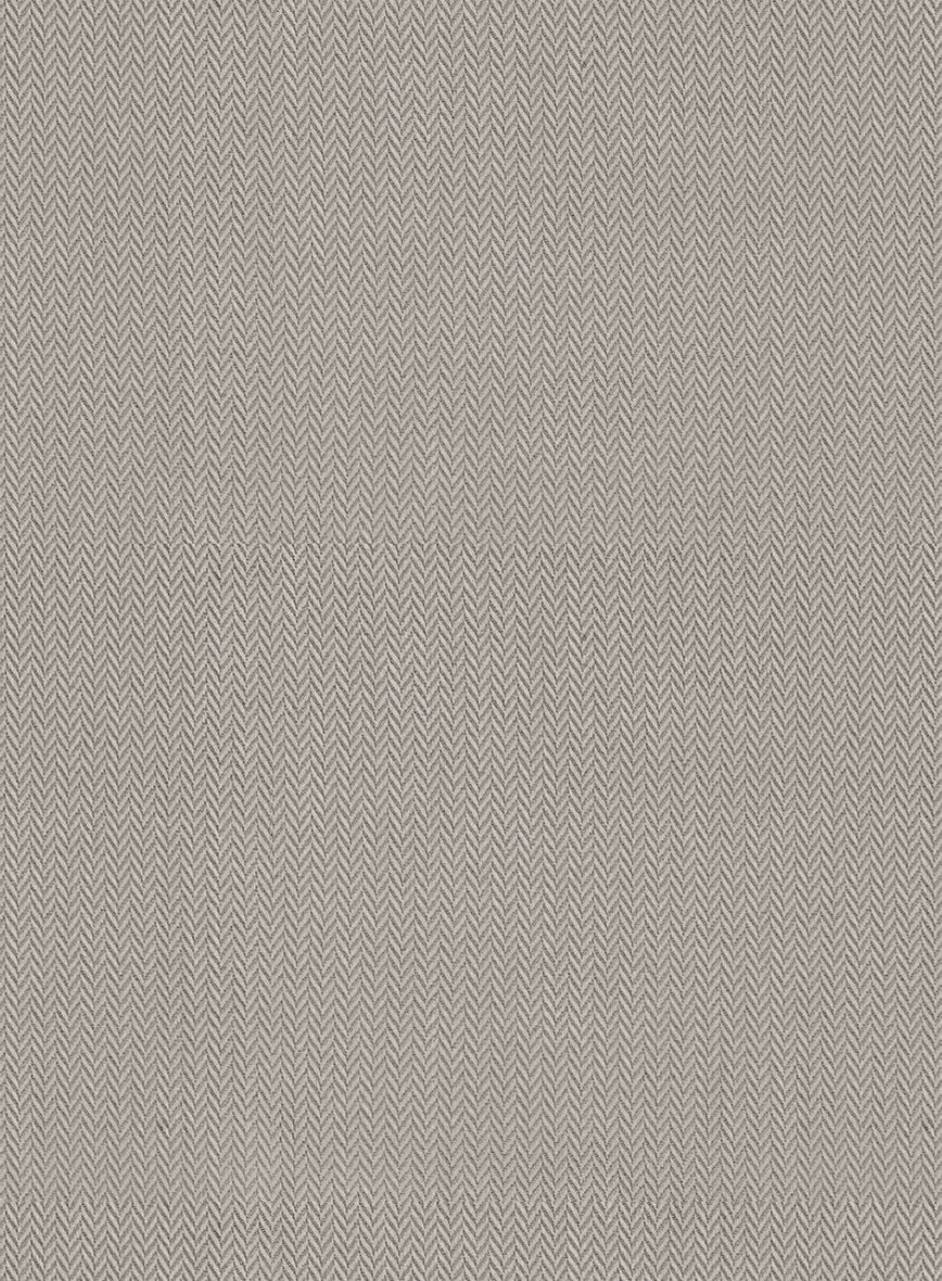 Ashley Gray Herringbone Cotton Shirt - Image 5