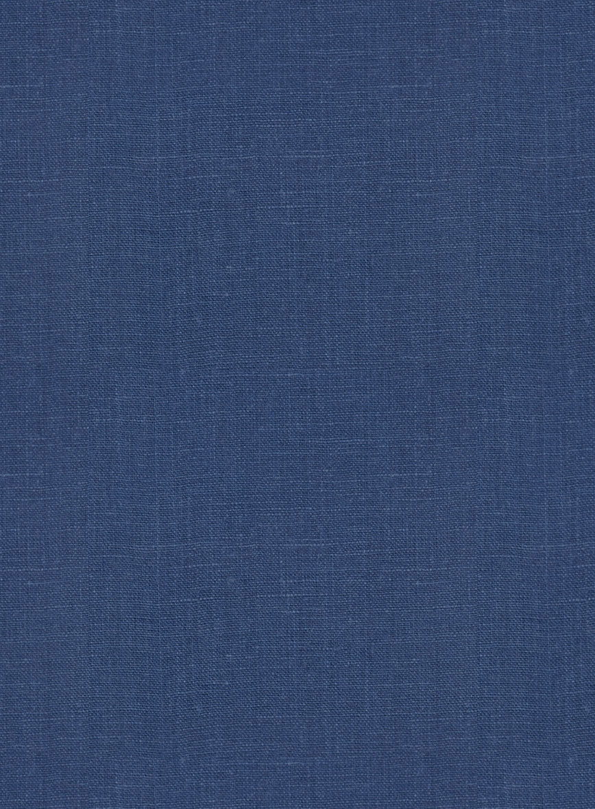 Azure Blue Linen Shorts - Image 6