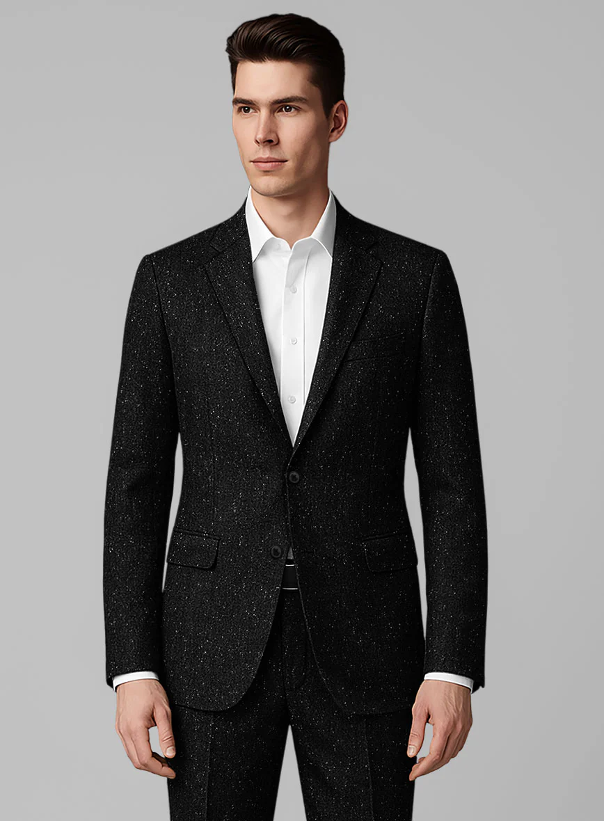 Black Flecks Donegal Tweed Suit - Image 4