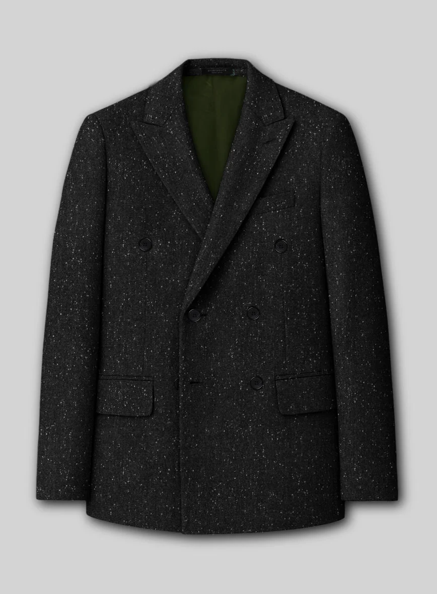 Black Flecks Donegal Tweed Double Breasted Suit - Image 4