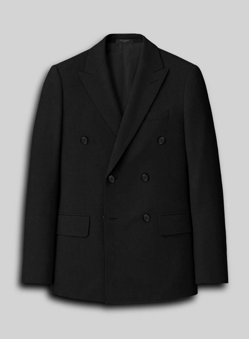 Black Merino Wool Double Breasted Suit - Image 3