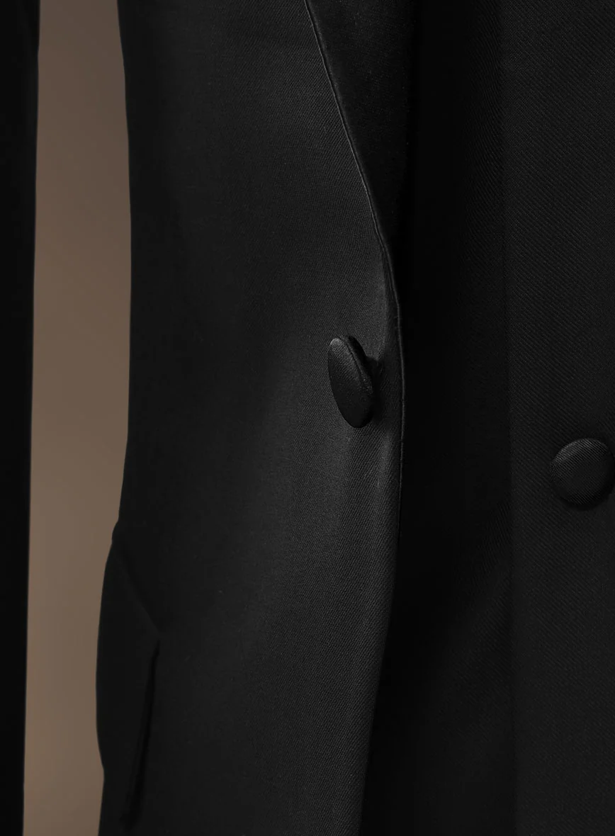 All Black Wool Tuxedo Suit II - Image 4