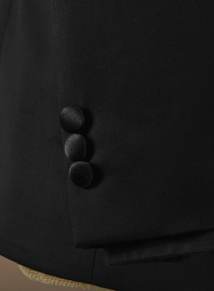 All Black Wool Tuxedo Suit II - Image 5