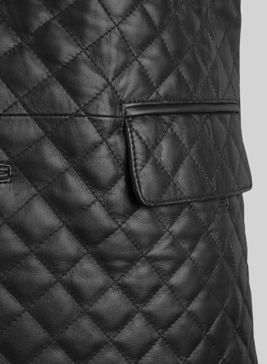 Bocelli Quilted Leather Blazer - Image 4