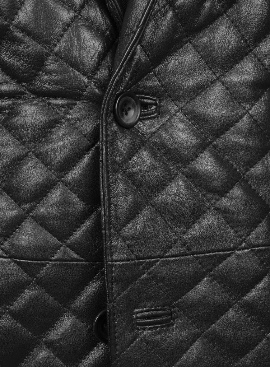 Bocelli Quilted Leather Blazer - Image 5
