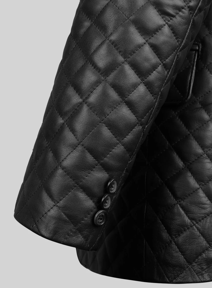 Bocelli Quilted Leather Blazer - Image 6