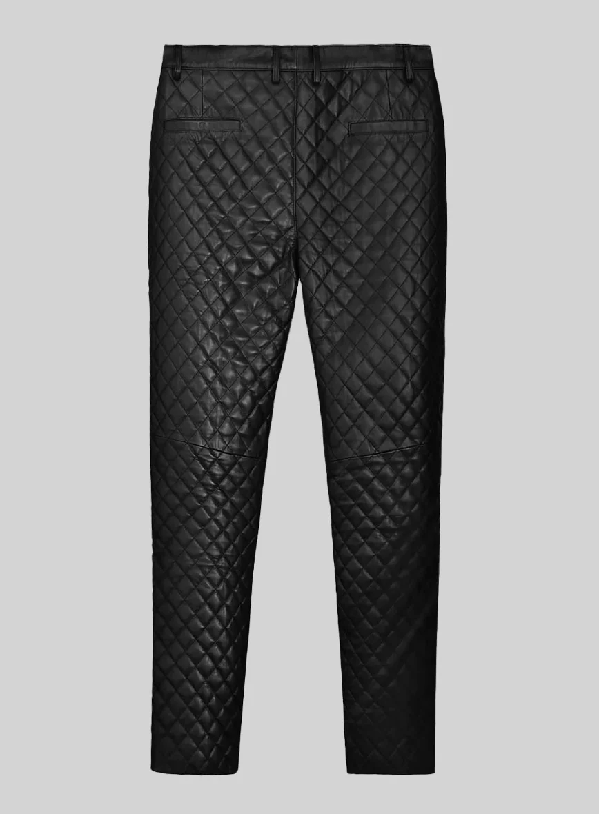Bocelli Quilted Leather Pants - Image 2