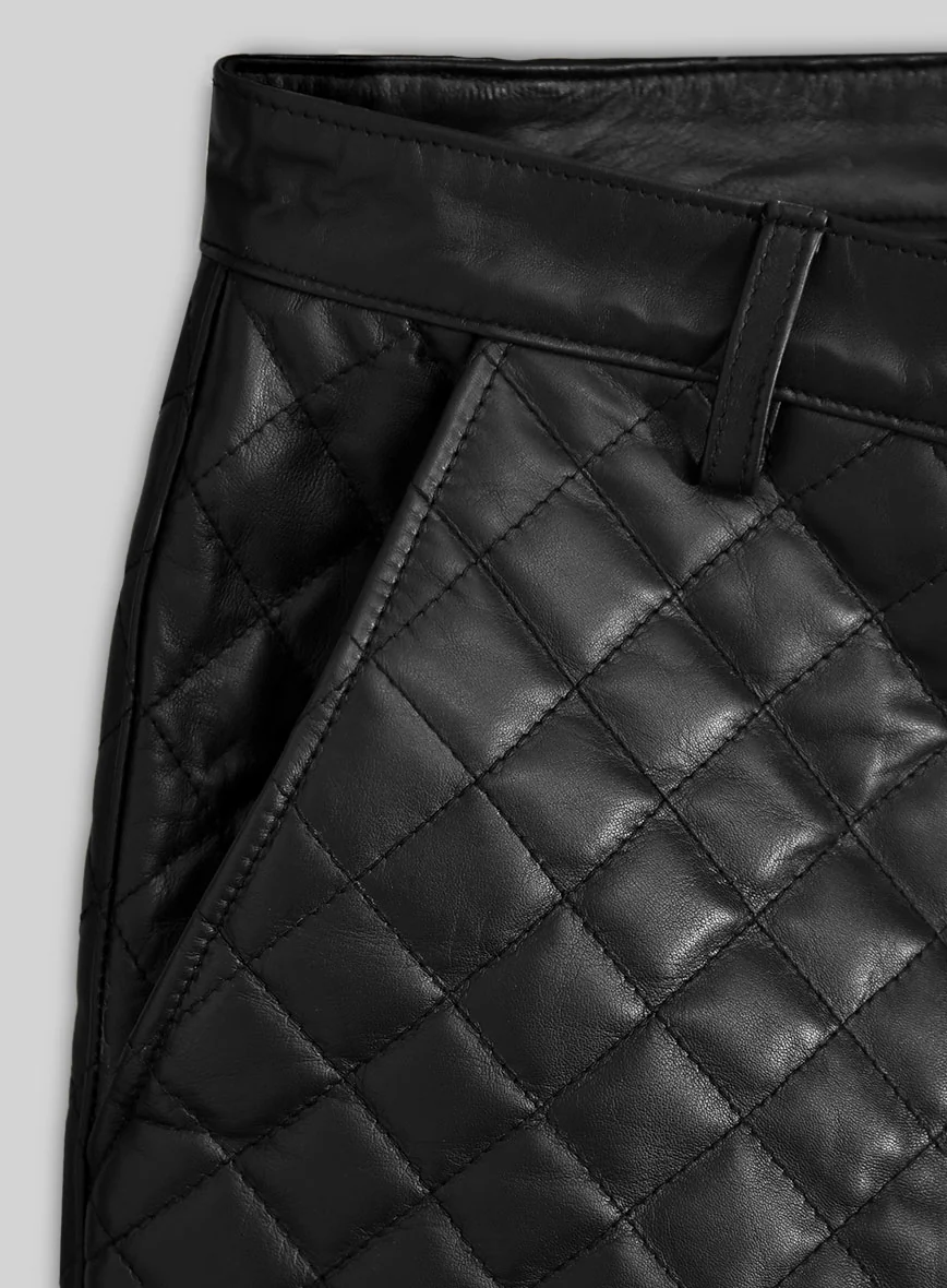 Bocelli Quilted Leather Pants - Image 3