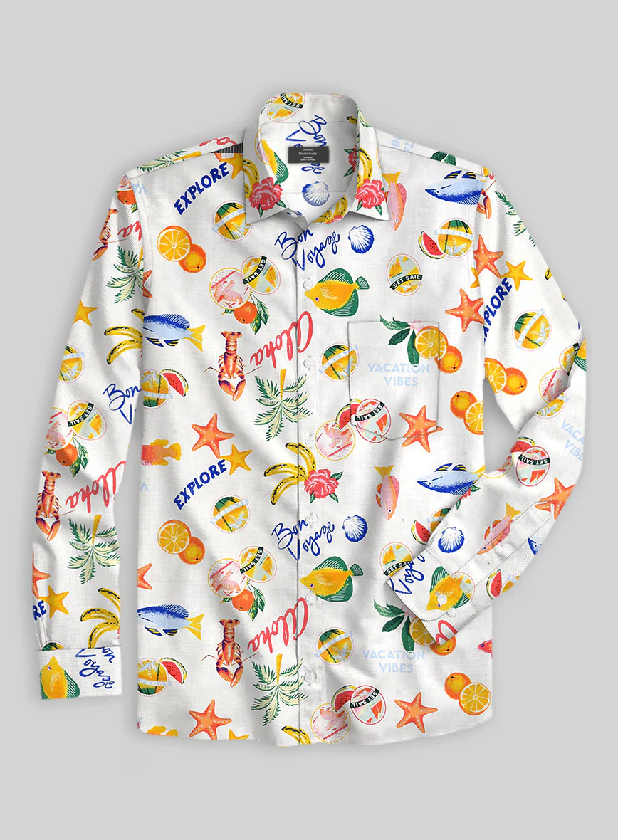 Bon Voyage Cotton Lycra Shirt - Image 3