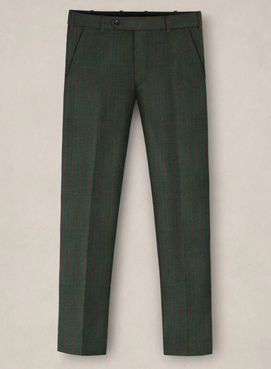 Bristol Green Rope Stripe Suit - Image 4