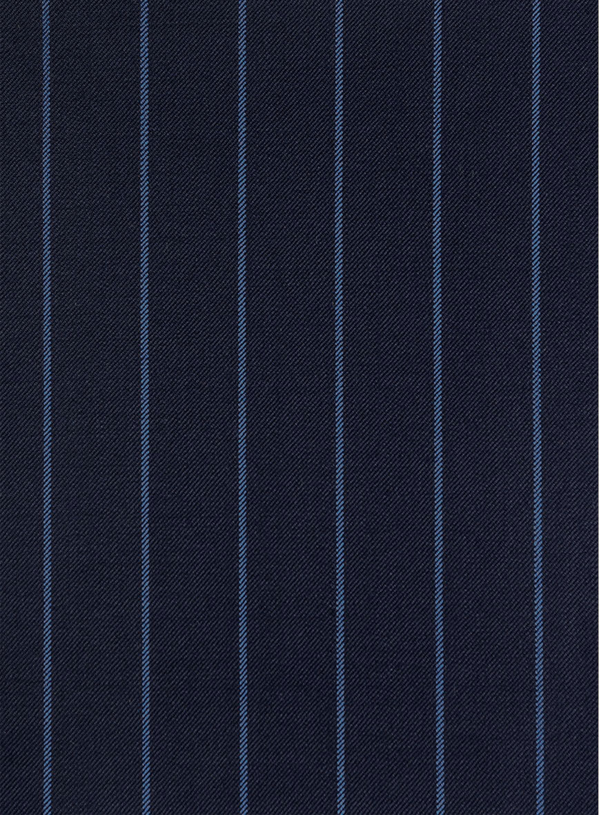 Bristol Navy Blue Rope Stripe Pants - Image 3