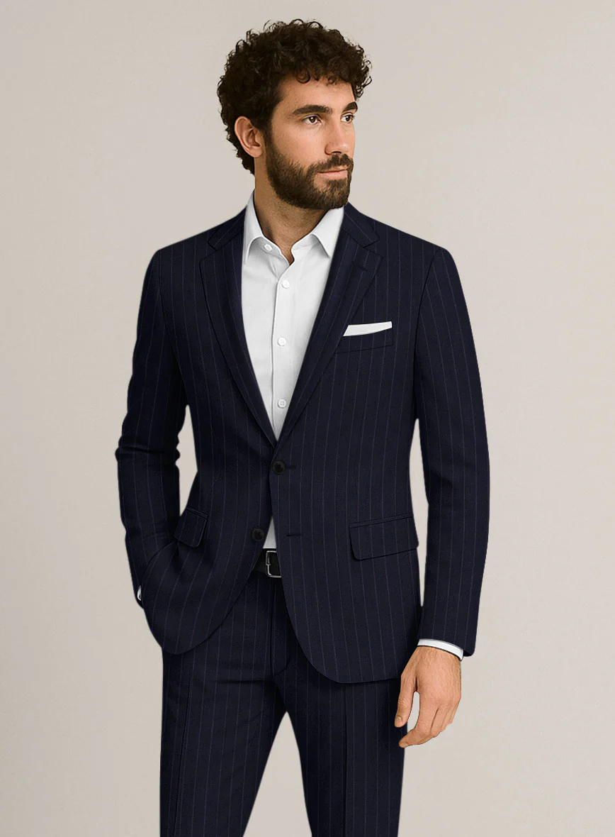 Bristol Navy Pinstripe Suit - Image 3