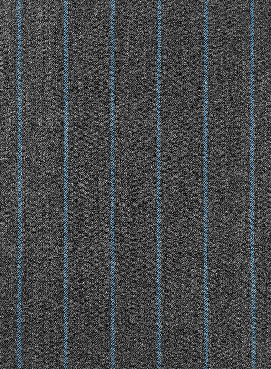 Bristol Slate Gray Rope Stripe Suit - Image 6