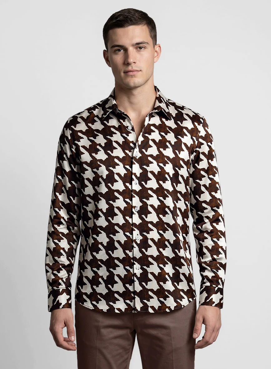 Cacao Velour Silk Shirt