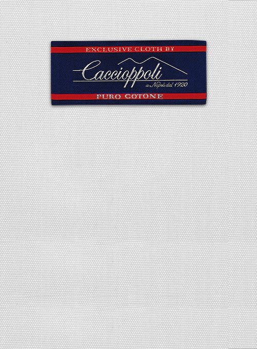 Caccioppoli Canvas White Cotton Jacket - Image 2