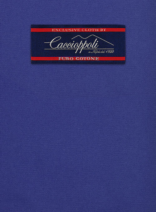 Caccioppoli Cotton Drill Cobalt Blue Pants - Image 2
