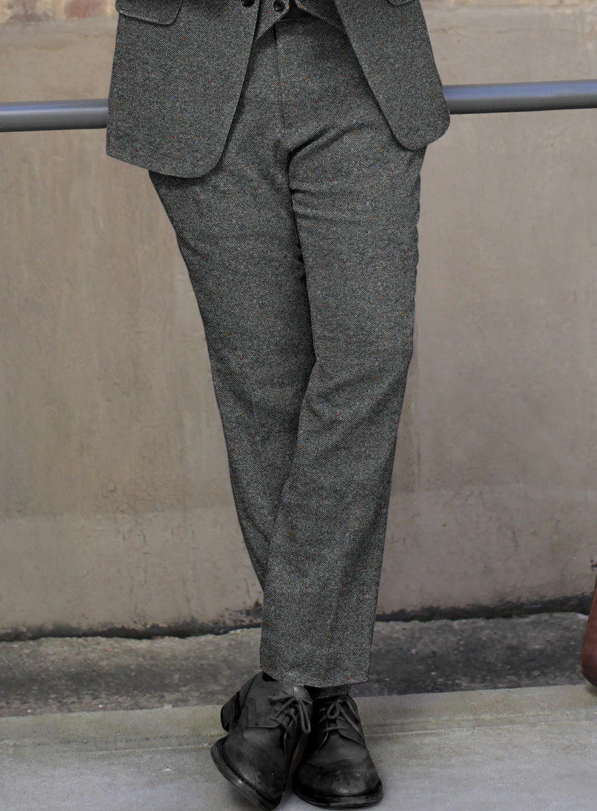 Caccioppoli Donegal Gray Tweed Pants - Image 2