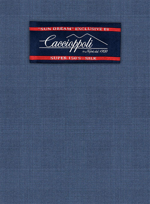 Caccioppoli Sun Dream Prito Blue Wool Silk Suit - Image 2