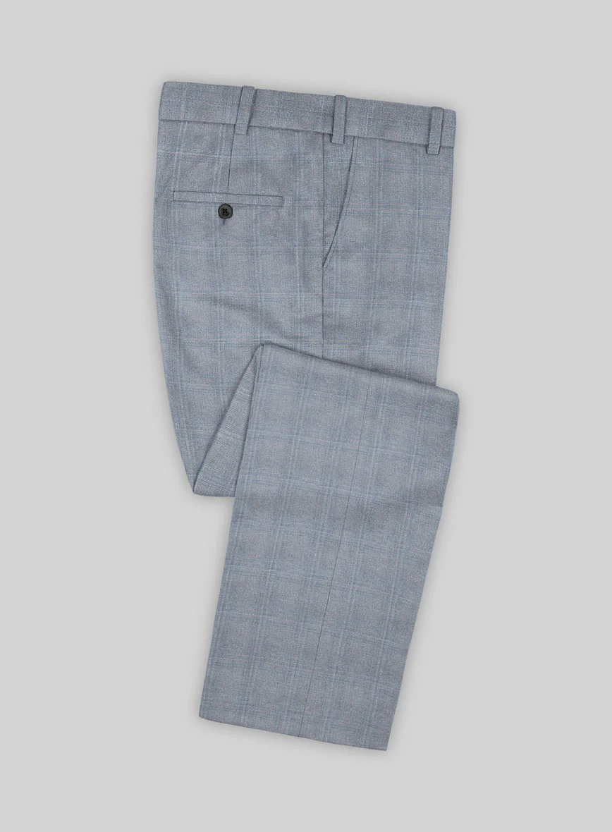 Caccioppoli Sun Dream Quirrt Light Blue Wool Silk Suit - Image 5