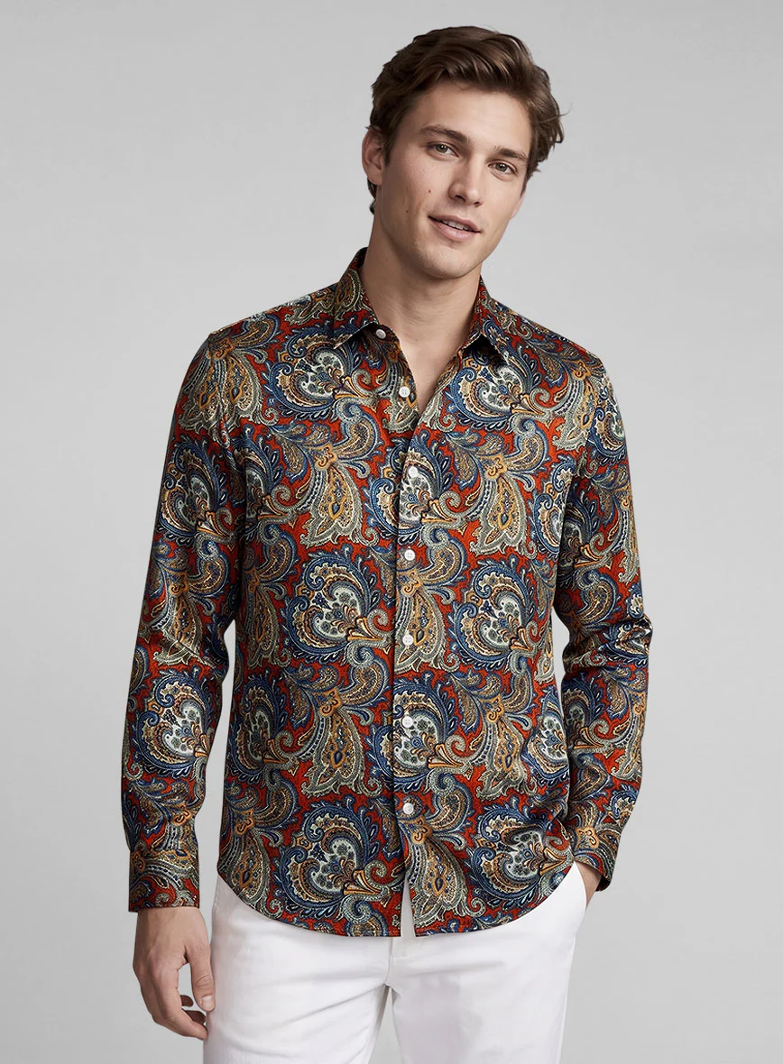 Caldris Paisley Silk Shirt