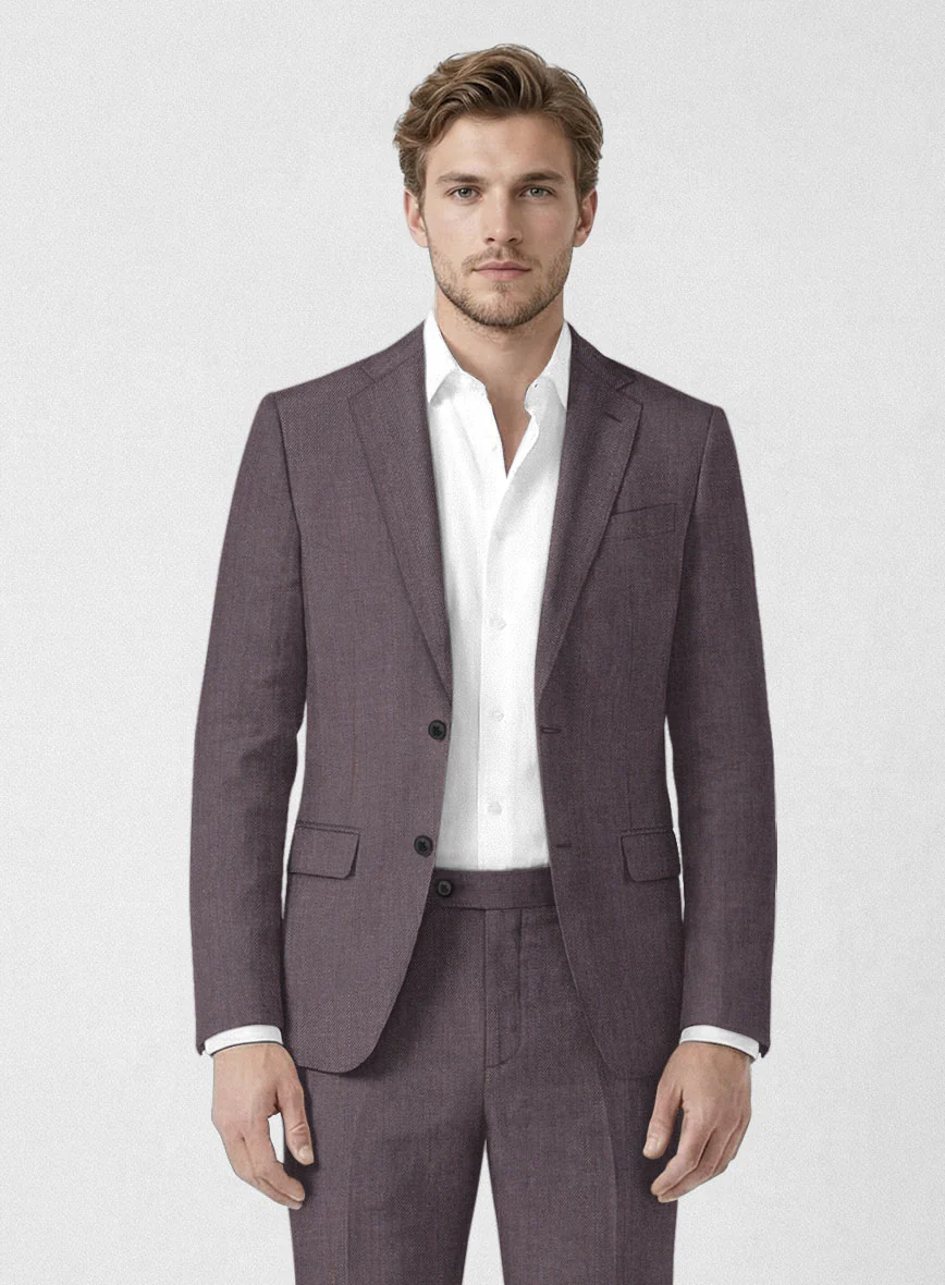Campari Mystic Mauve Linen Suit - Image 3
