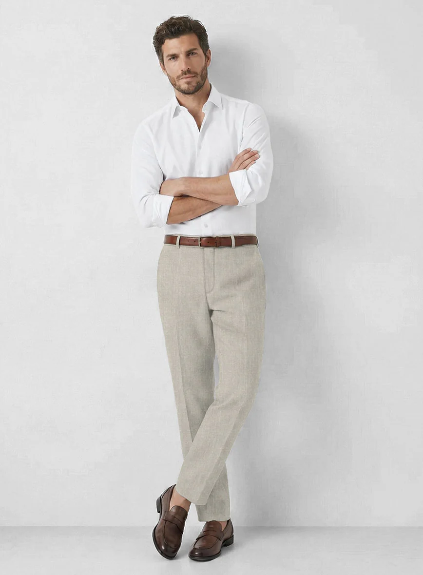 Campari Oatmeal Linen Suit - Image 7