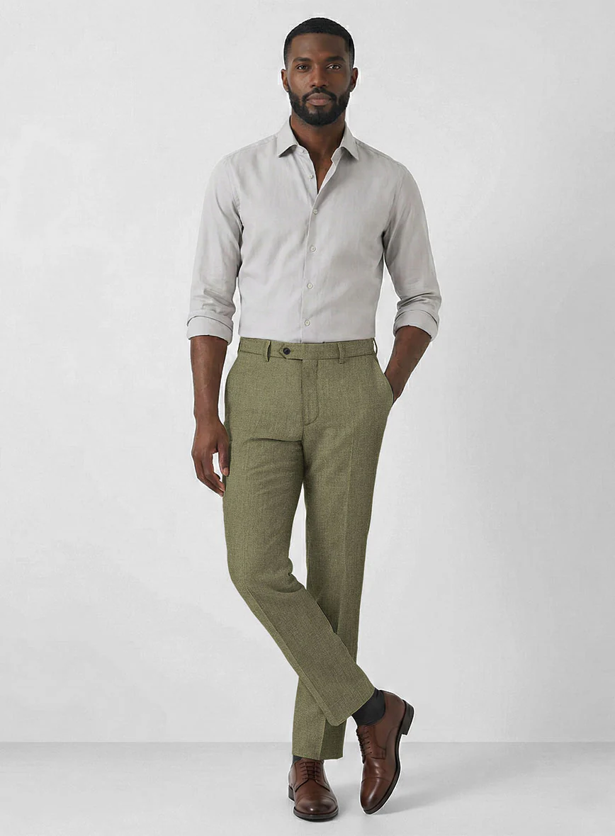 Campari Rustic Green Linen Suit - Image 7