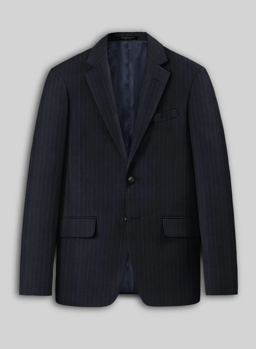 Chalkstripe Blue Wool Jacket
