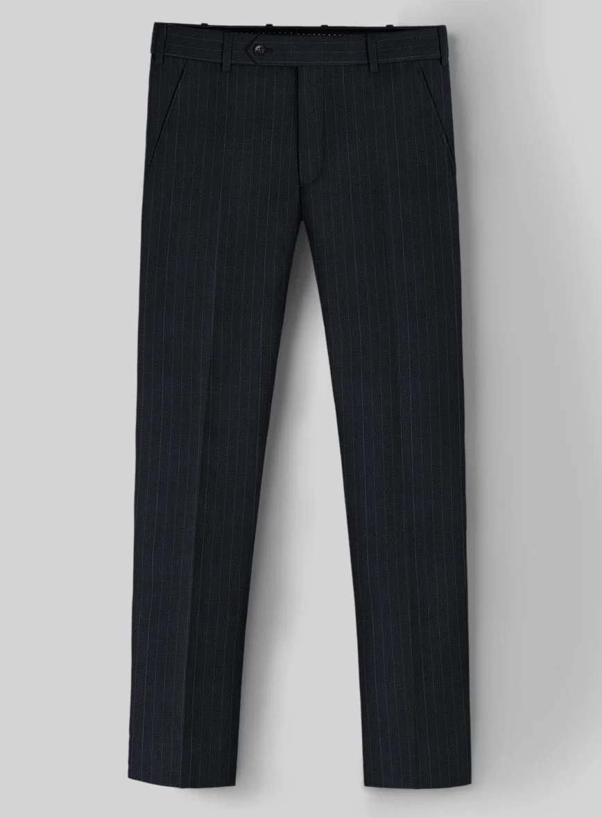Chalkstripe Blue Wool Pants - Image 2