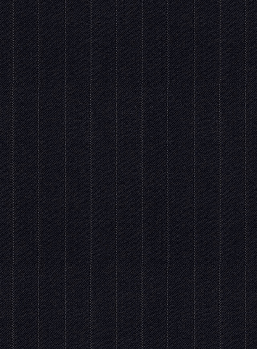 Chalkstripe Blue Wool Pants - Image 3