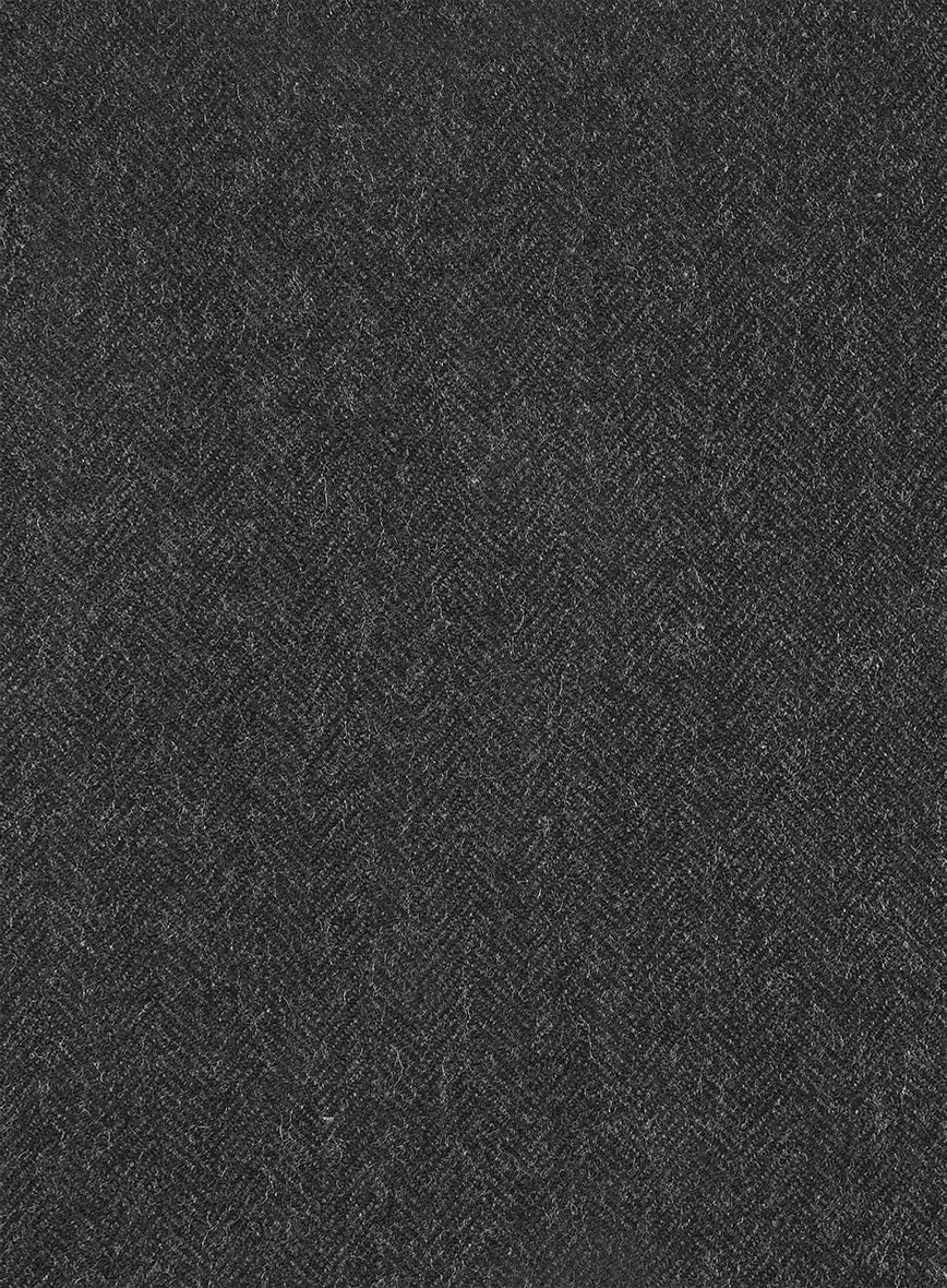 Charcoal Herringbone Tweed GQ Overcoat - Image 5
