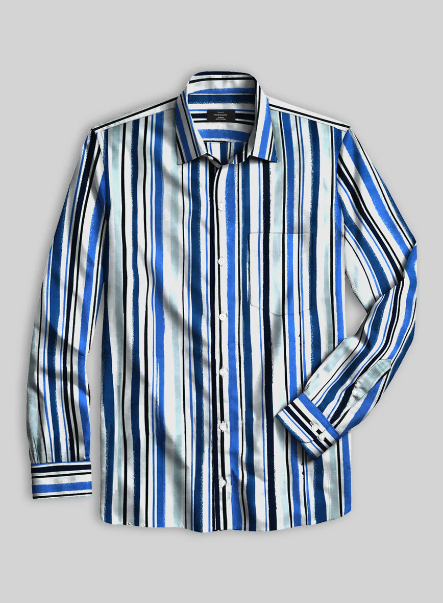 Coastal Stripe Cotton Shirt - Image 3
