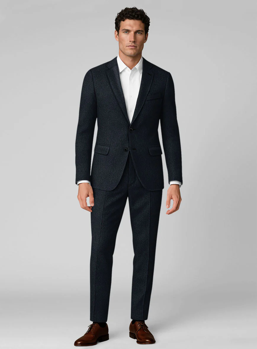 Dark Violet Heavy Tweed Suit