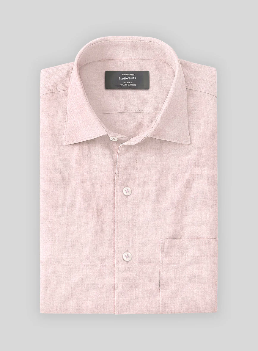 Dublin Baby Pink Linen Shirt - Image 2