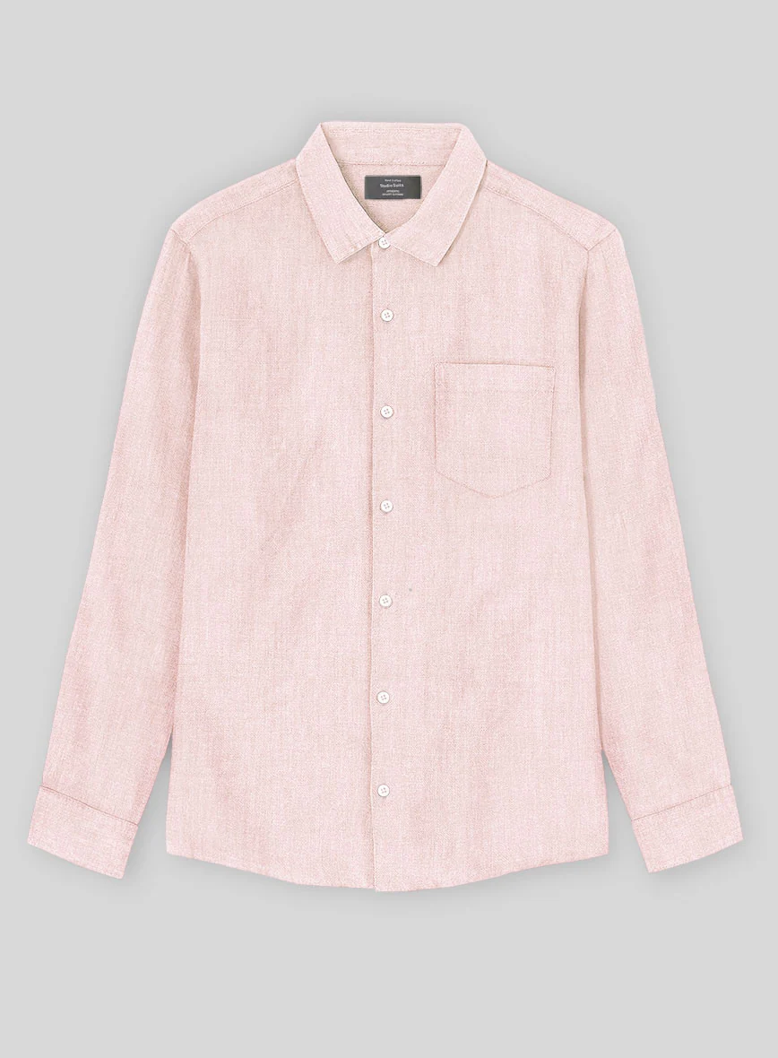 Dublin Baby Pink Linen Shirt - Image 3