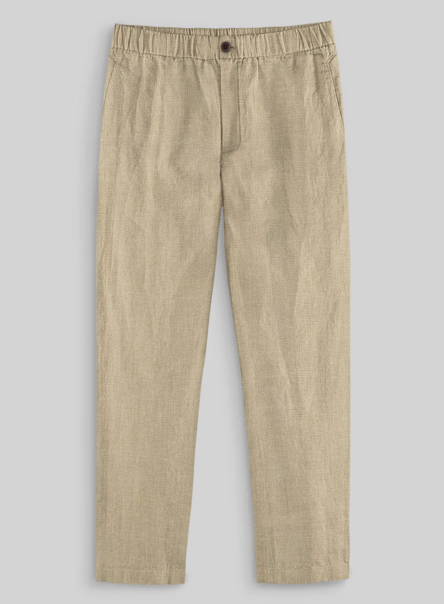 Easy Pants Maple Khaki Pure Linen