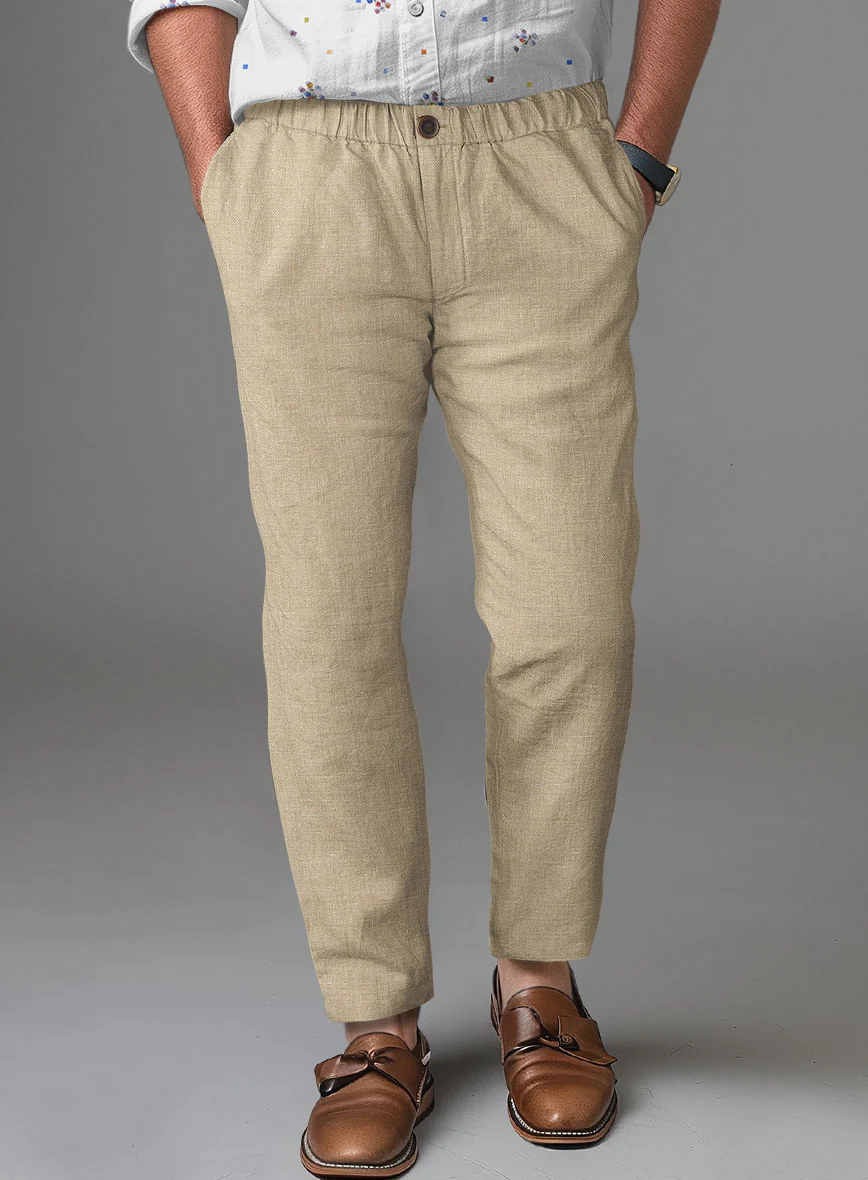 Easy Pants Maple Khaki Pure Linen - Image 2
