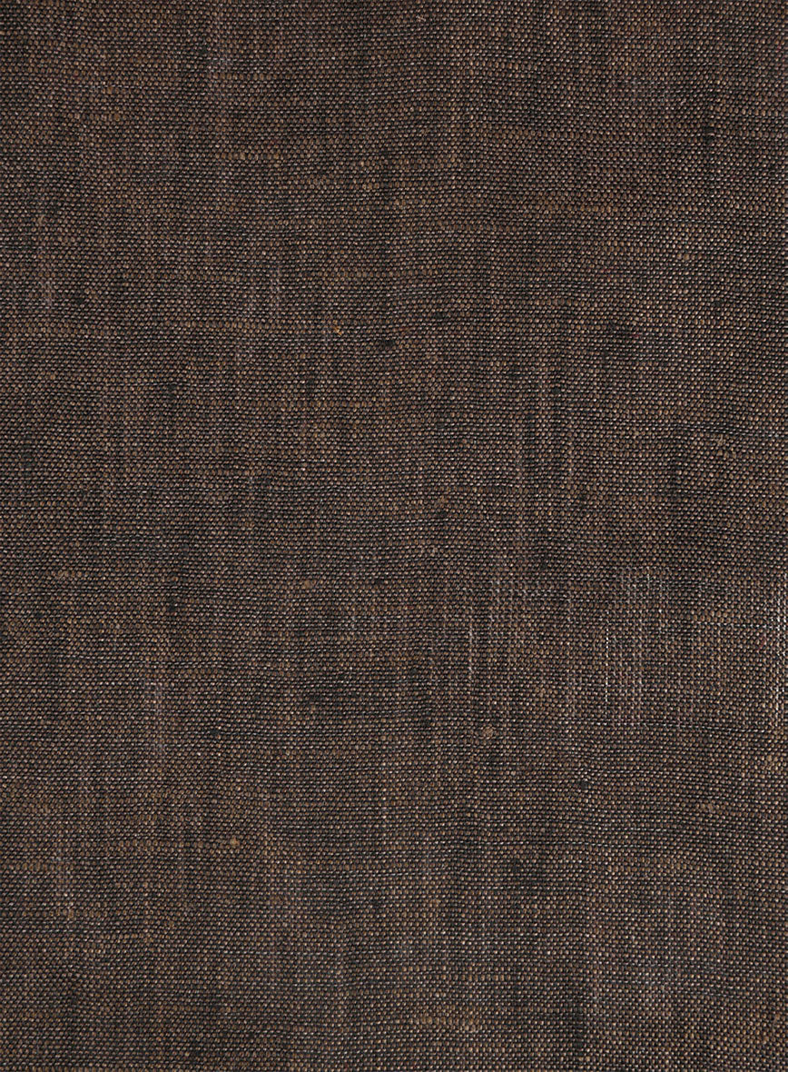 European Dark Brown Linen Shirt - Image 5