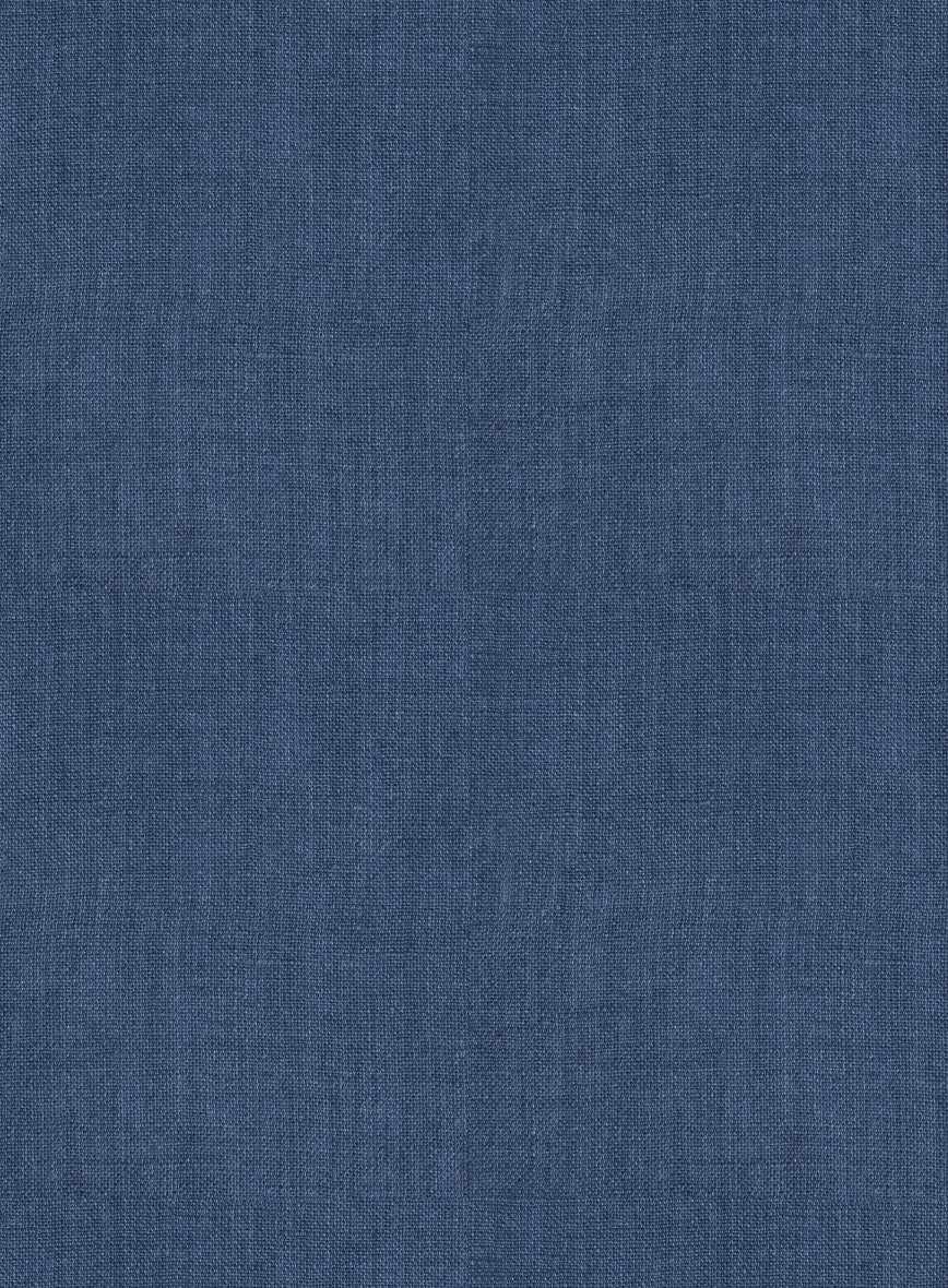 European Nile Blue Linen Shirt - Image 4