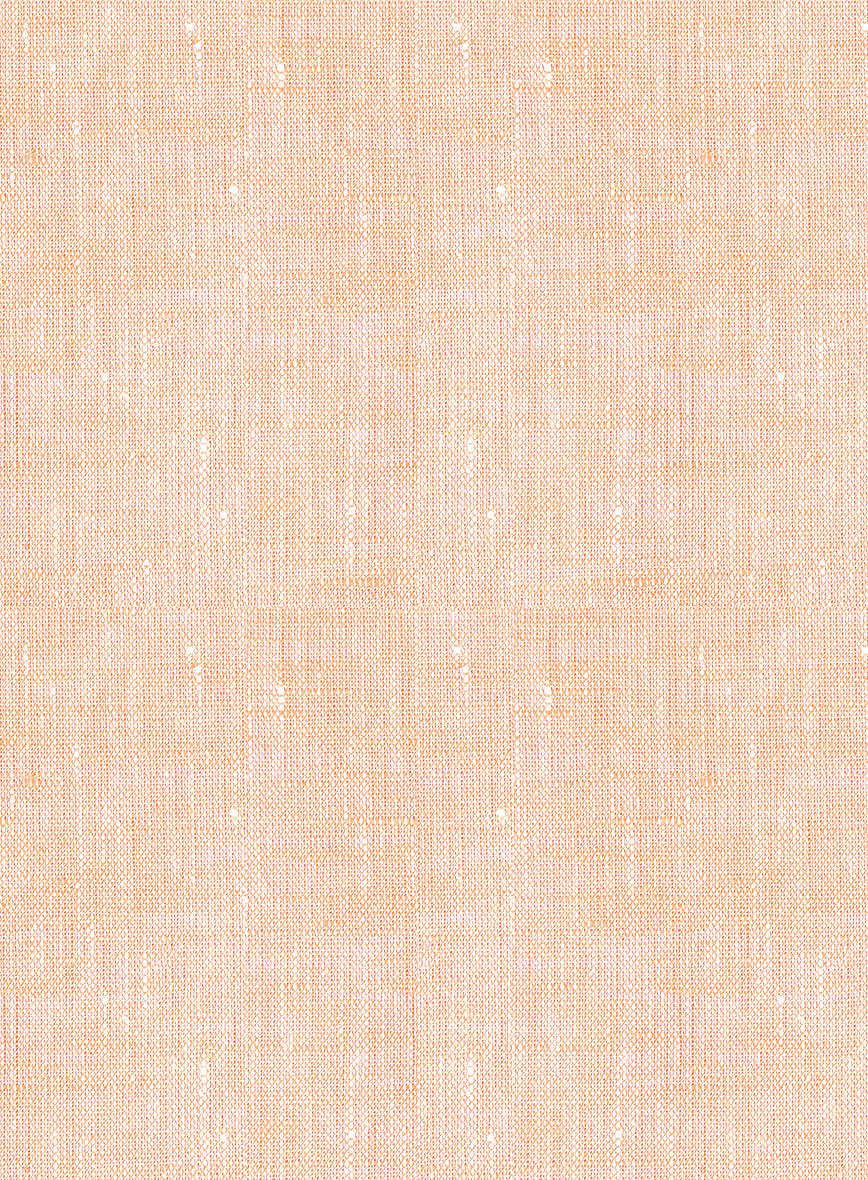 European Pale Orange Linen Shirt - Image 4