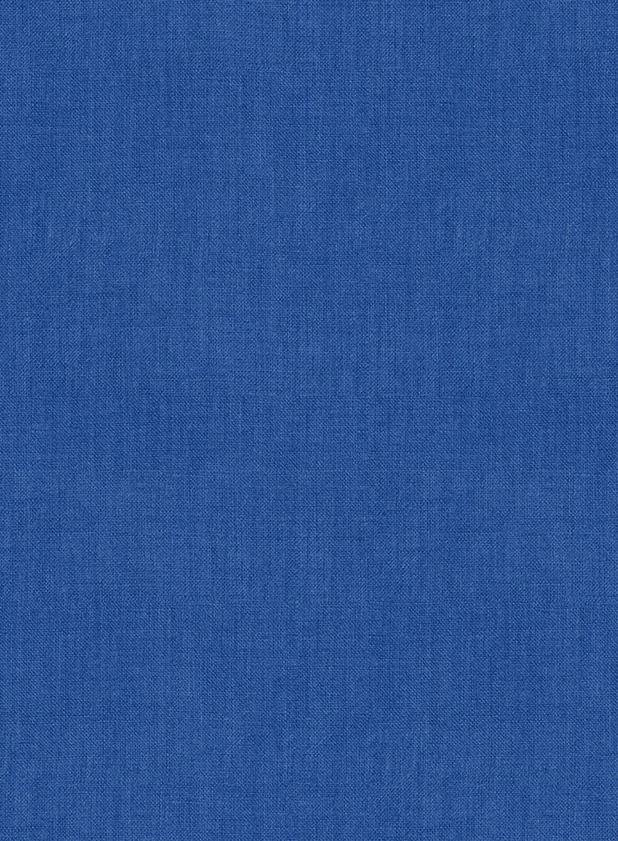 European Sapphire Blue Linen Shirt - Image 5