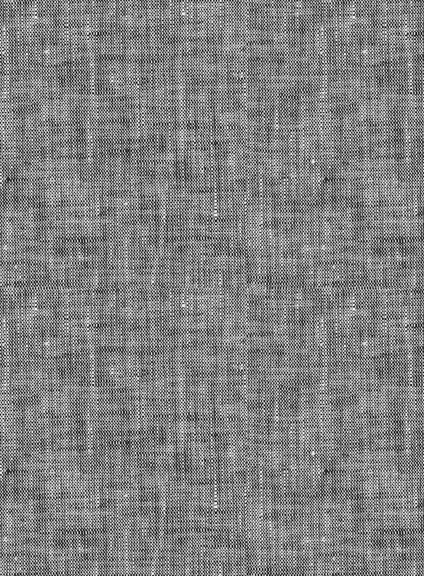 European Smoky Black Linen Shirt - Image 4