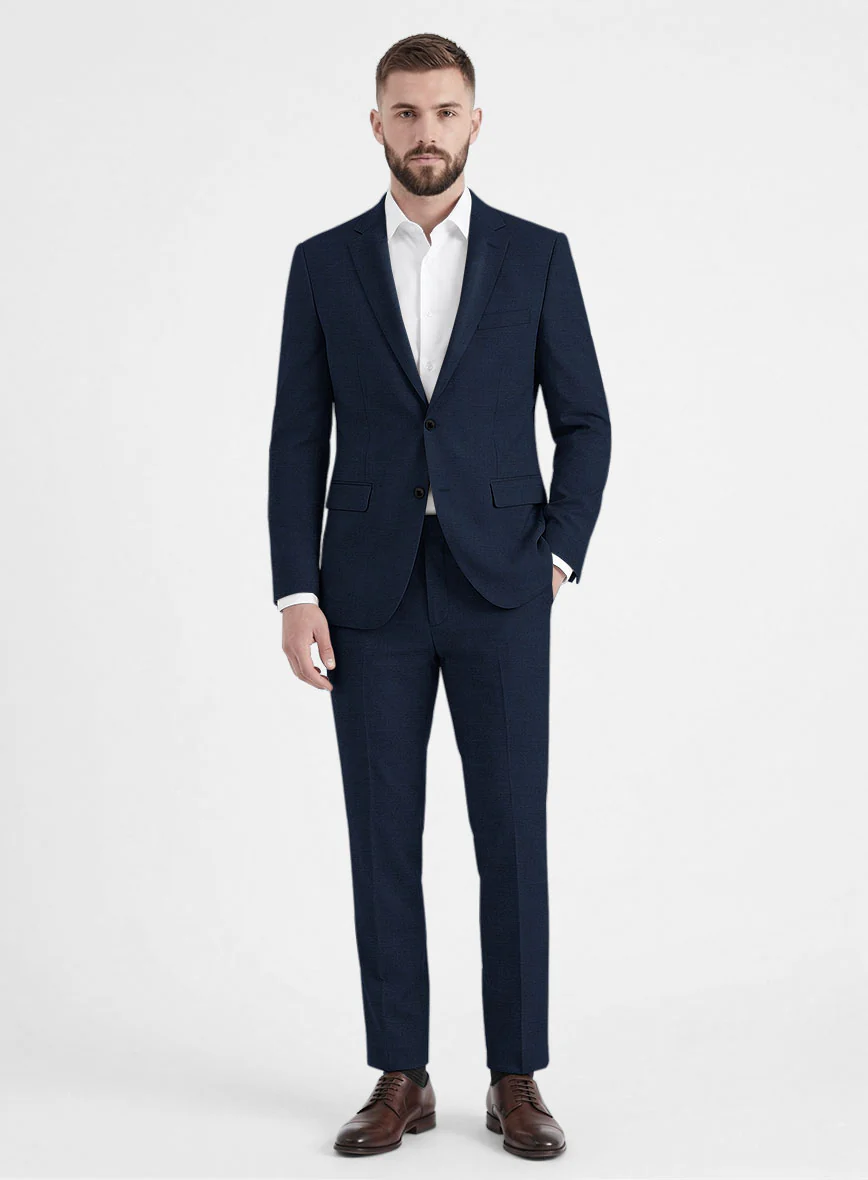 Fresco Island Blue Wool Suit