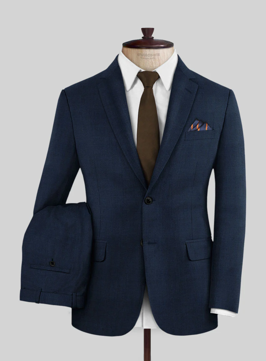 Fresco Island Blue Wool Suit - Image 2