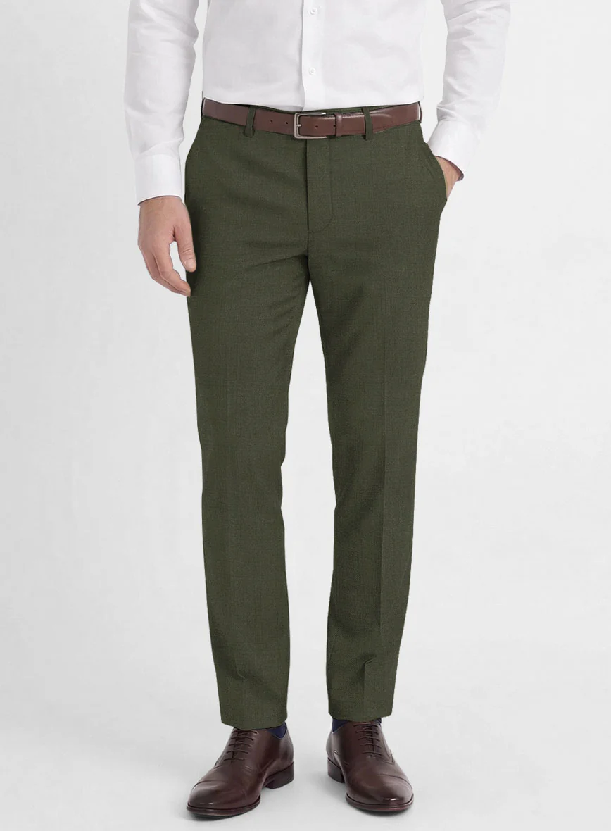 Fresco Olive Wool Suit - Image 6