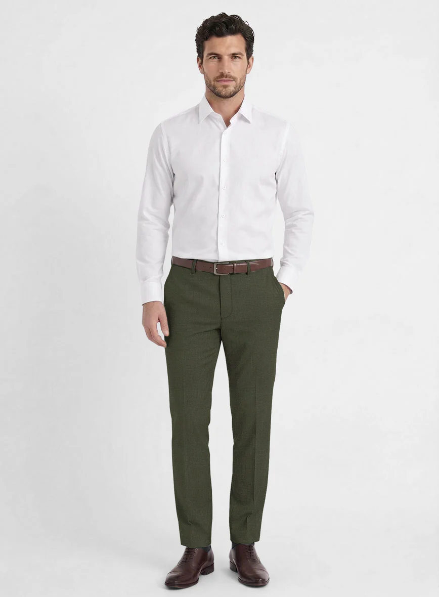 Fresco Olive Wool Suit - Image 7