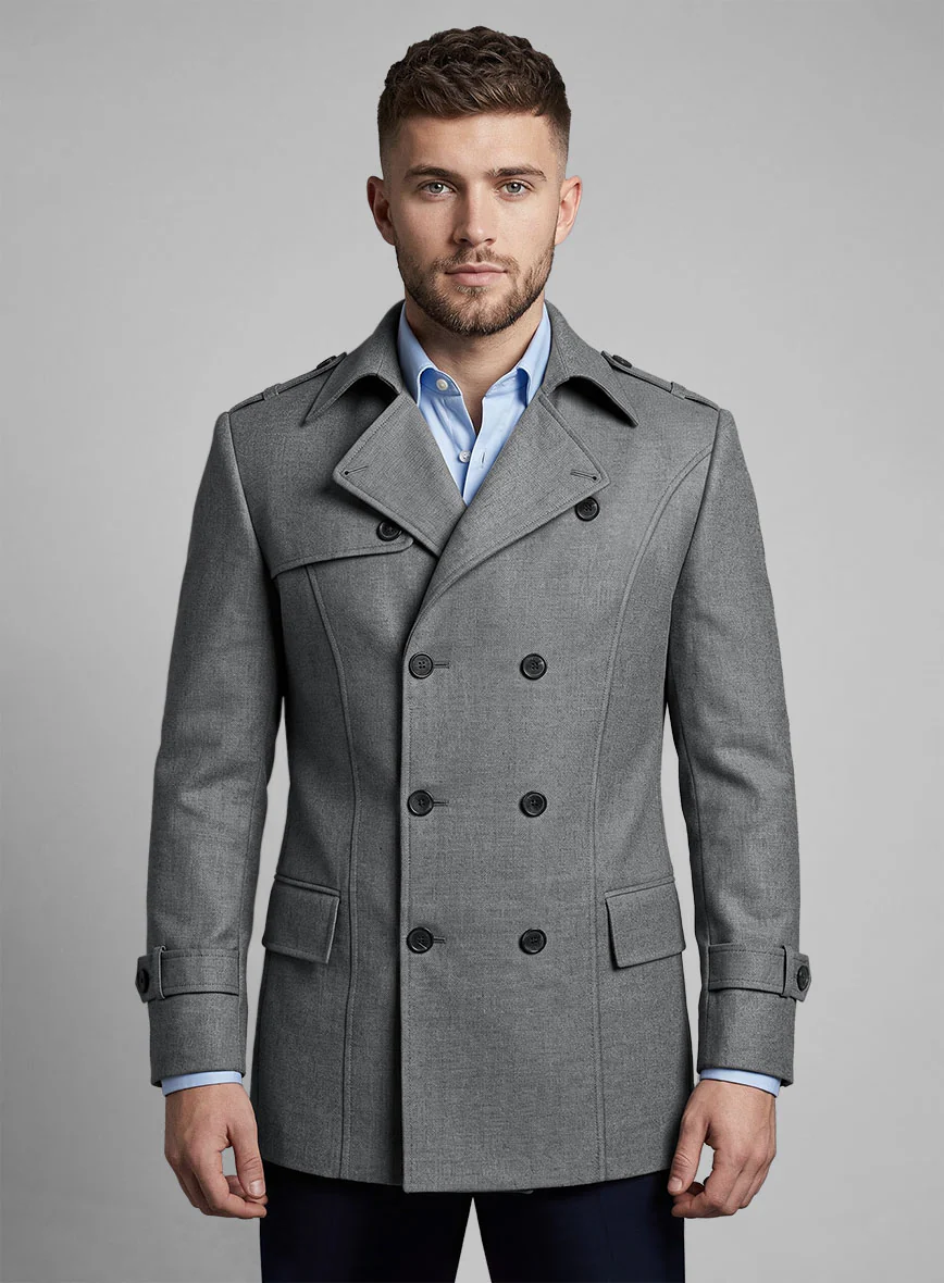Frosted Mid Gray Terry Rayon Overstyle Jacket